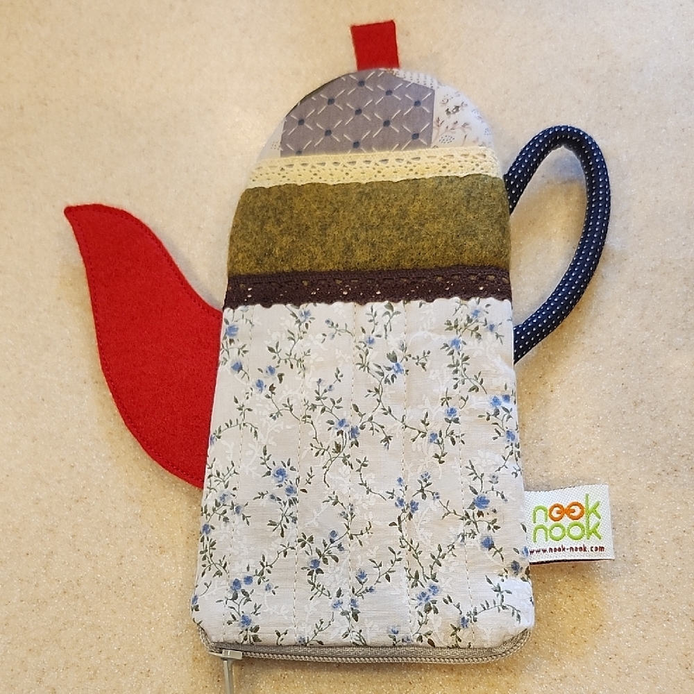 New Coffee Pot Pouch Coin Pouch Floral W/Spout
